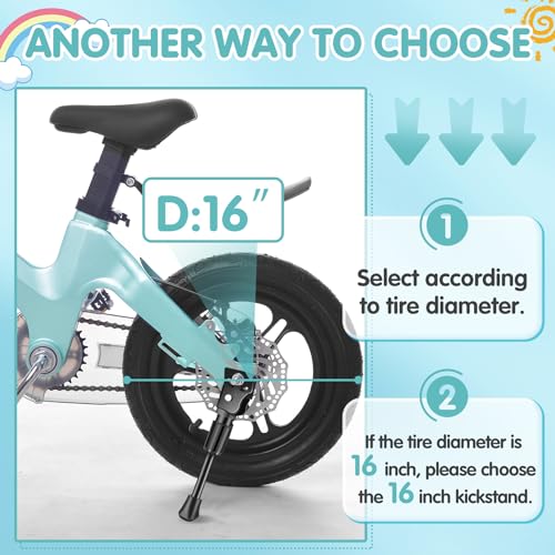 image for LEICHTEN Kickstand for Kids Bike, Kids Bike Kickstand for 16 Inch Whee