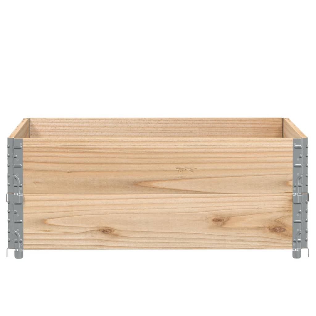 Paretali per Pallet 2 pz 100x100 cm in Legno Massello di Pino, Movimentazione di Materiali,Pianali di carico e Pallet, 18.87kg-4010289