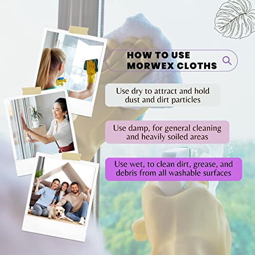 Sixana Morwex Window Cleaning & Enviro Cloths | Reusable Cleaning Cloth | Microfiber Cleaning Cloth For Glass, Mirror, Stainless Steel (Window & Enviro Cleaning Cloth) #TOP6