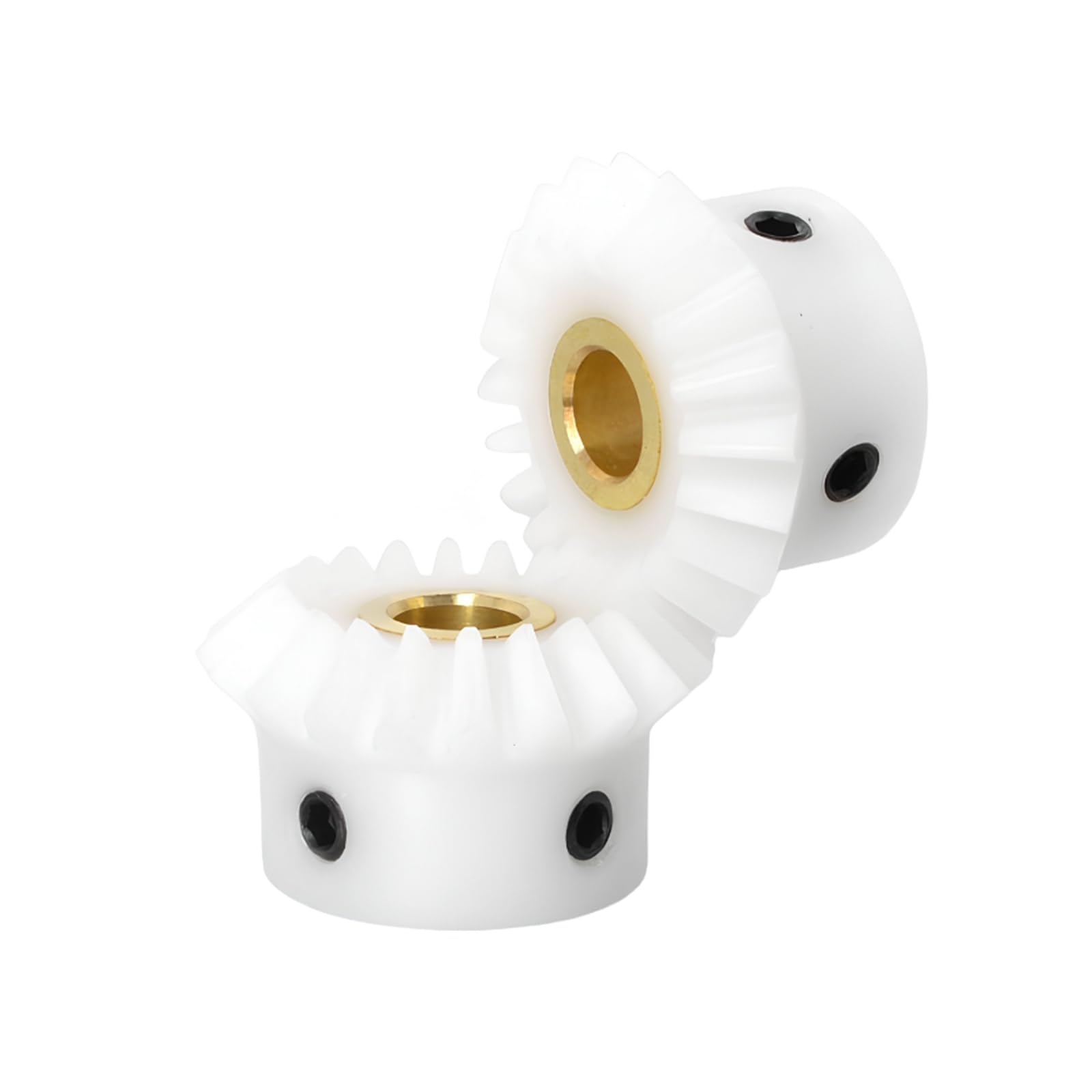 Kegelrad, 1 Stück Kegelrad aus weißem Nylon, Modul,5, 20T/25T, for Motor, Übersetzungsverhältnis 1:1(1.5 Modulus 25 Teeth,Bore 12mm)