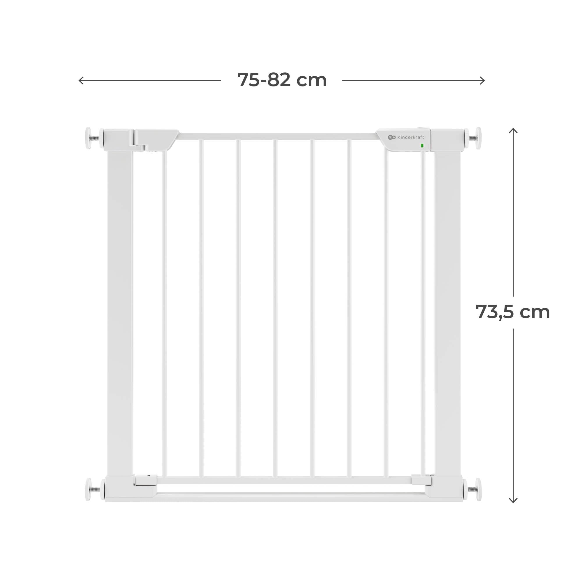 Kinderkraft Safe Snap Barrière de Protection d'escalier, sans perçage, pour Porte, Blanche