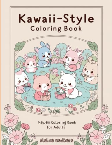 Kawaii - Style Coloring Book: Escape from Everyday Life - Relaxing Coloring Pages for Adults