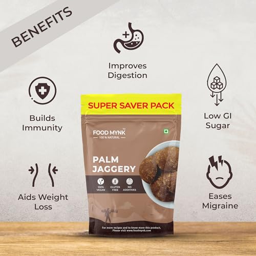 Image of Food Mynk Palm Jaggery (250g) | Thati Bellam | Karupatti | Date Palm jaggery | Nolen Gur | Khajur Gud | Patali Gur | Panavellam | No Preservatives (250g)