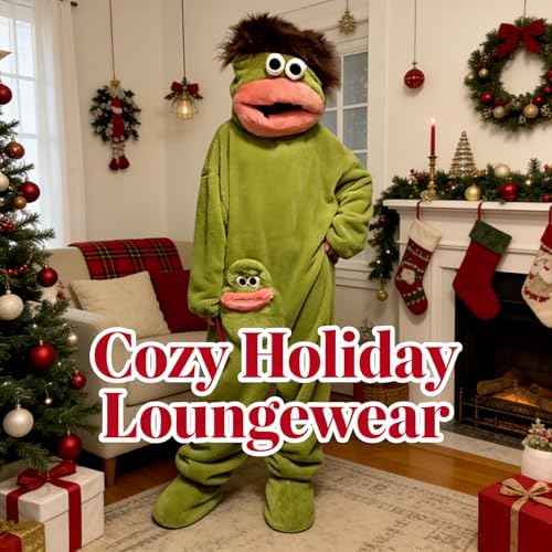 Big Mouth Monster Onesie, divertente grande bocca mostro pigiama, morbido peluche loungewear