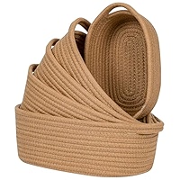 thumbnail interactive-video image 1 of Dakota Fields Cotton Rope Storage Basket Set 5, Decorative Closet Storage Bins W112368750 1 of 12