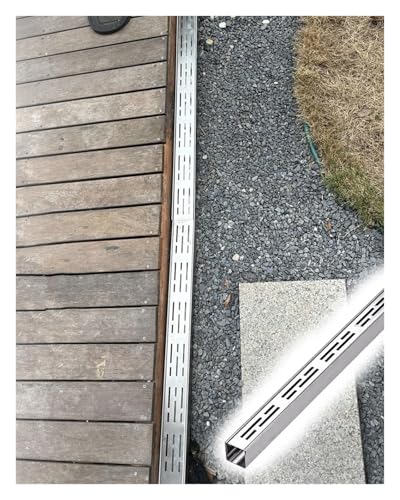 DKRAHRJJ de Drenaje de Zanja Estrecha Rectangular, Divisor de Alcantarillado Comercial para Patio, Terraza Y Canal de Ducha./100 * 3.5 * 3Cm