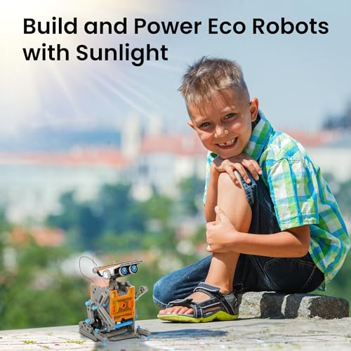sillbird 12-in-1 solar robot building kit stem gift for boys aged 8-13 diy science educational robotic toys for kids teens birthday powered by the sun with 190 pieces