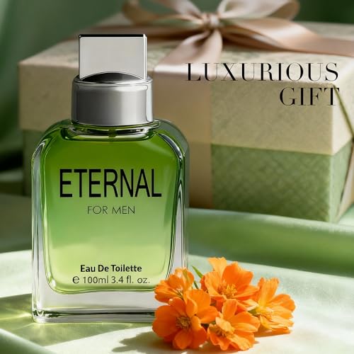Image of ETERNAL-for men, Men's Cologne Gift, Long Lasting EDP, Aura of Elitism & Modern Style, Perfume for Business, Commute and Casual Use, 3.4 Fl Oz