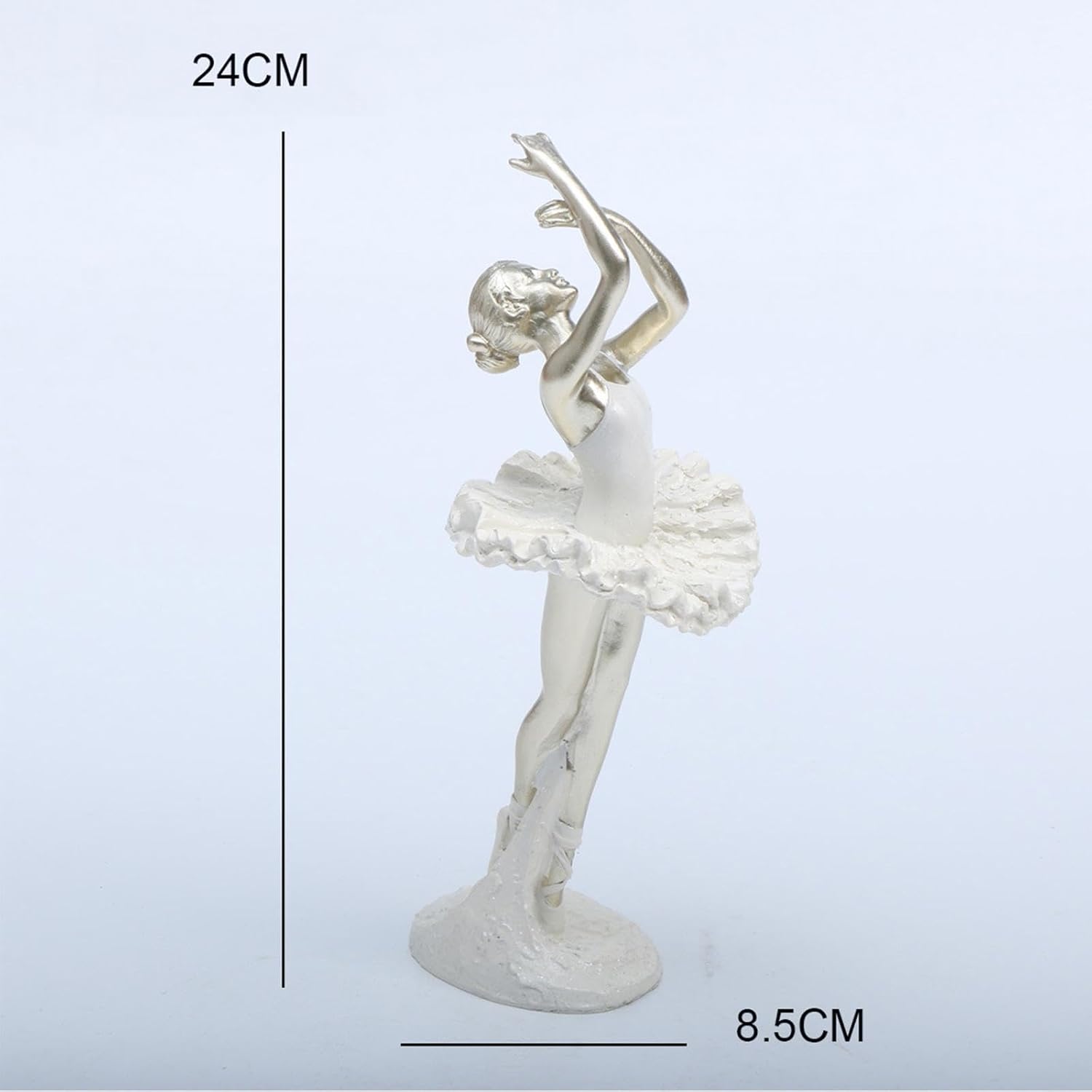 Living Room Standing Lamp Shade with Modern Dancing Girl Figurine Art Sculpture for Bedroom Fireplace Office Entrance Decor