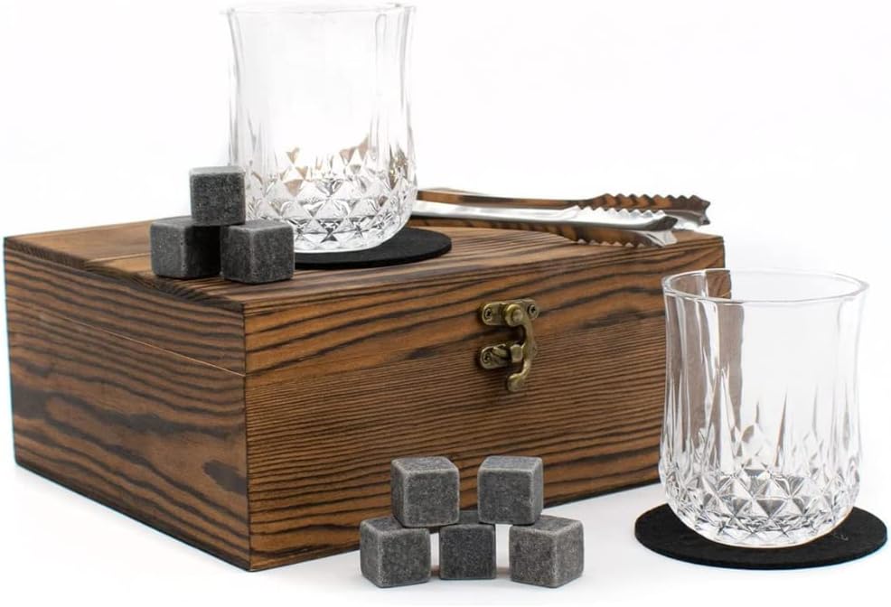 Whiskey Decanter Diamond Set With 2 Cocktail Whisky Glasses - For Liquor, Scotch, Bourbon, Vodka- 850ml - Foto 5