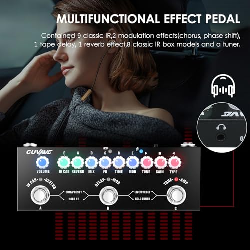Jemora CUVAVE CUBE BABY Guitare électrique multifonctionnelle portable, pédale à effet combiné avec lecture de musique sans fil, enregistrement téléphonique, fonction d’interface audio de type C - Les Beatles, Paul McCartney, John Lennon, RIngo Starr, George Harrison Jemora CUVAVE CUBE BABY Guitare électrique multifonctionnelle portable, pédale à effet combiné avec lecture de musique sans fil, enregistrement téléphonique, fonction d'interface audio de type C – Image 7