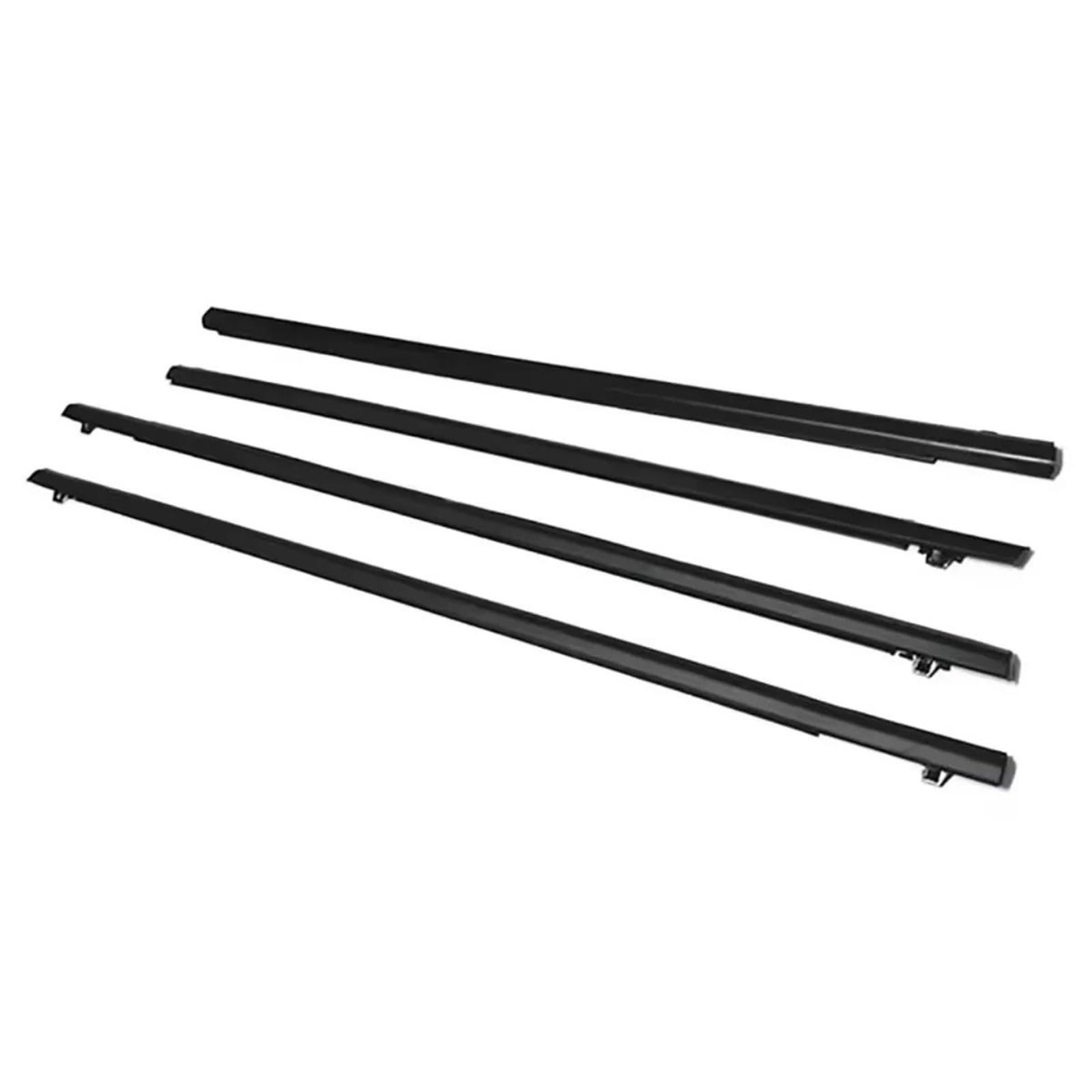 4Pcs Car Window Weatherstrip Black for Fit 2009-2014 Moulding Trim Rubber