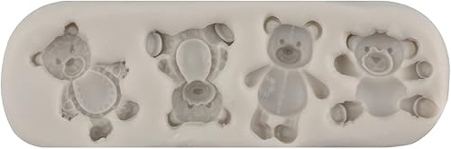 Miniatura 6 de Sijiangmold Molde de silicona de elefante para bebé, oso panda, gato, fondant, moldes para cupcakes, decoración de pasteles, caramelo, pasta de goma