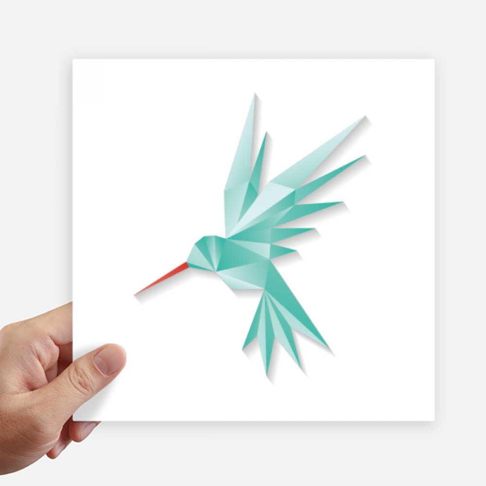 Stickers de Origami para Maleta y Moto Vinilos Cuadrados Abstractos de Pájaro DIYthinker 20cm