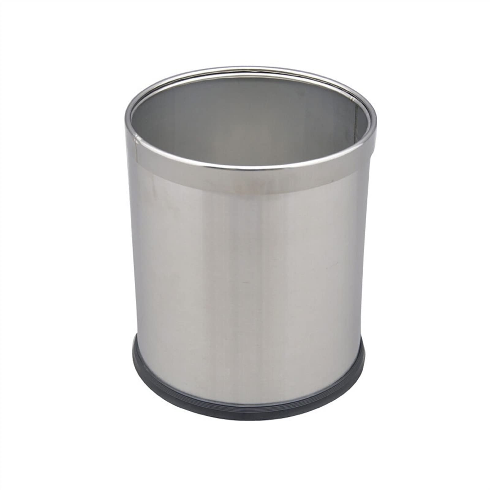 Sdydsge Gray Bin， Bin 8L Household Stainless Steel Garbage Can Hotel Office Kitchen Liviroom Paper Basket Bucket Bathroom Bin