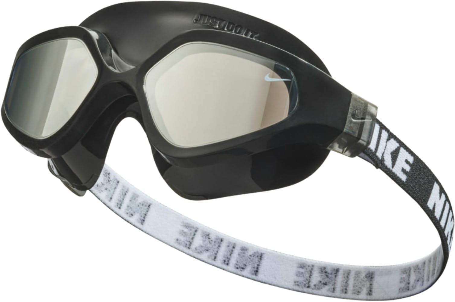 Nike Swim Expanse Mirrored SWI Goggles Black, Solid Silicone Unisex-Erwachsene, mehrfarbig, One Size