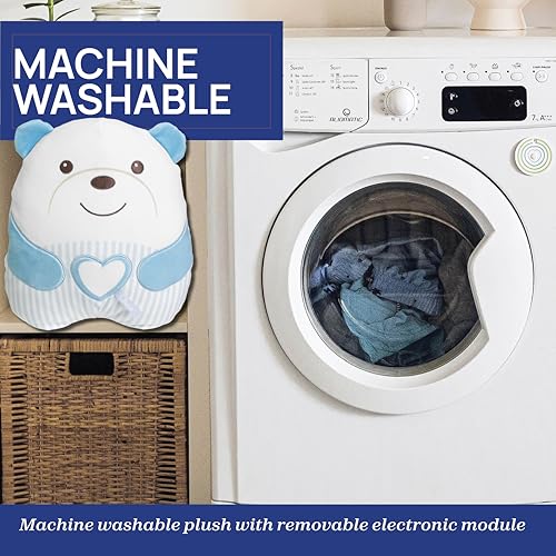 Chicco Ours de méditation câlin, Peluche électronique Doux pour Enfants, Rembourrage Doux, 20 Minutes de Musique relaxante et méditative, lumière Douce, Lavable en Machine, 0 Mois +, Bleu