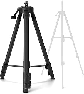 Moniss Tripé de nível a laser de 1,2 m de altura ajustável, liga de alumínio, barra de extensão, suporte de tripé, máquina de nivelamento, poste telescópico com nível de bolha