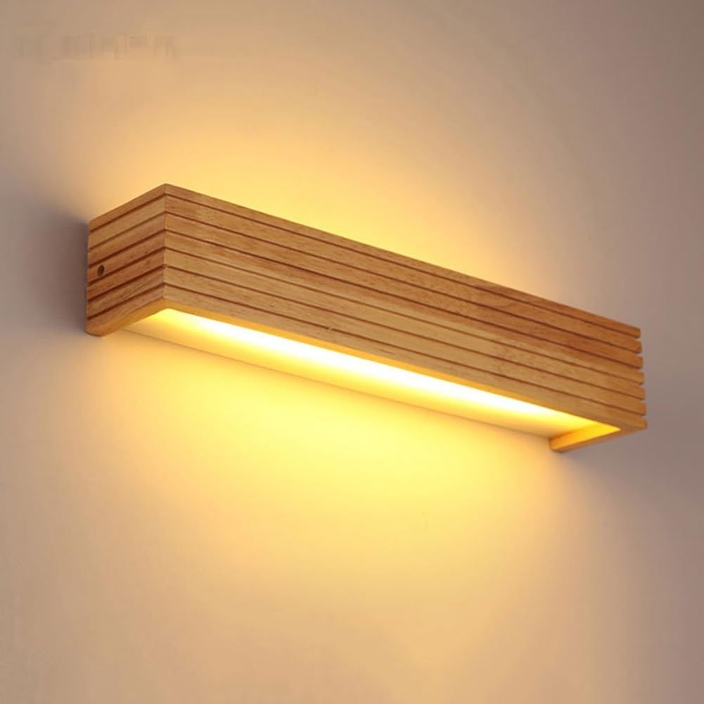 Lampada A LED in Legno Massello Lampada da Specchio per Il Bagno Lampada da Tavolo per Il Bagno Lampada da Parete in Legno Originale