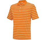 adidas Golf Men's Puremotion 2 Color Stripe Jersey Polo, Bright Orange/White, XX-Large