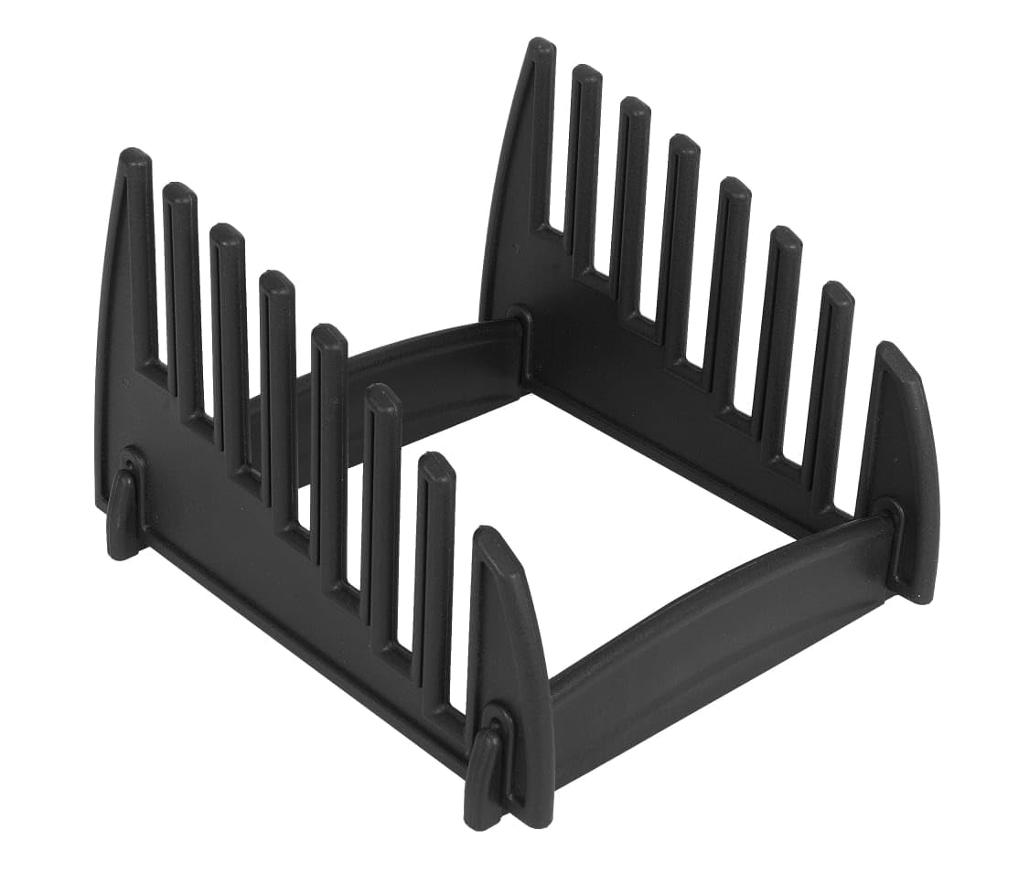 BAKI Professionelles Kunststoff-Schneidebrett-Set, 7-teilig, farbkodiert, 450 mm x 300 mm, mit und ohne Gestell (mit Gestell)