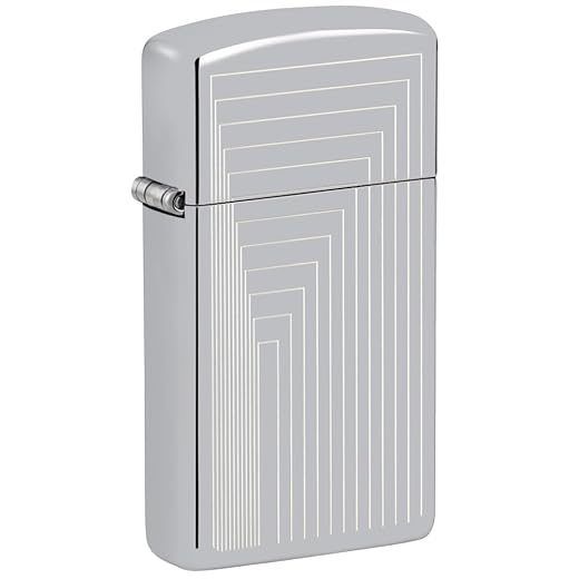 Zippo Slim® Laser Pattern Design High Polish Chrome Pocket Lighter