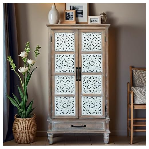 Vintage French Country Side Storage Cabinet