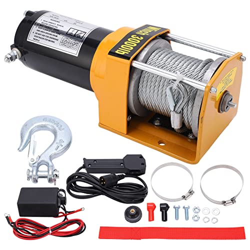 Kit Winch Eléctrico 12V 3000LB con Cuerda 5mmx10m miniatura 5