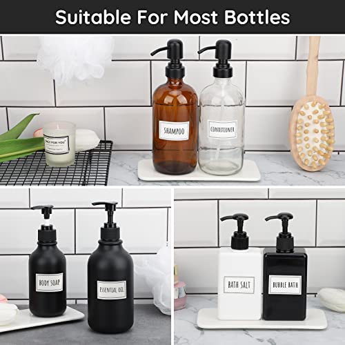 Image of Segbeauty 36PCS Bathroom Labels - White, Self-adhesive Waterproof Labels for Bottles, Removable Soap Dispenser Stickers for Organizing Shampoo, Conditioner, Body Soap, Bath Salt, Home, Travel