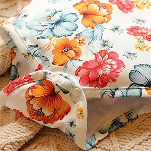 Infant Girls' Suits Spring and Autumn Floral Print Fly Sleeve Lace Sleeve Long Sleeved Tops Crawler