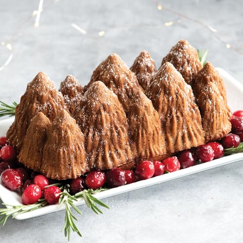 Image of Nordic Ware Alpine Forest Loaf, Sparkling Silver, 6 Cup