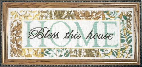 Image of DESIGN WORKS Bless This House, 7'' x 18'' Counted Cross Stitch Kit