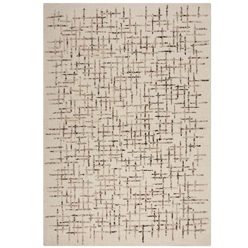 Image of Modern Handmade Woolen Carpet for Living Room Bedroom and Hall Size 7 x 10 Feet Color Multi