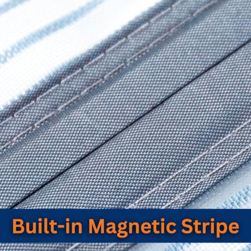 Image of Royalkart 105x215cm Grey | Magnetic Mosquito Net for Door | Fiberglass Screen Curtain with 34 Magnets | Auto-Closing Mesh to Keep Mosquitoes Out