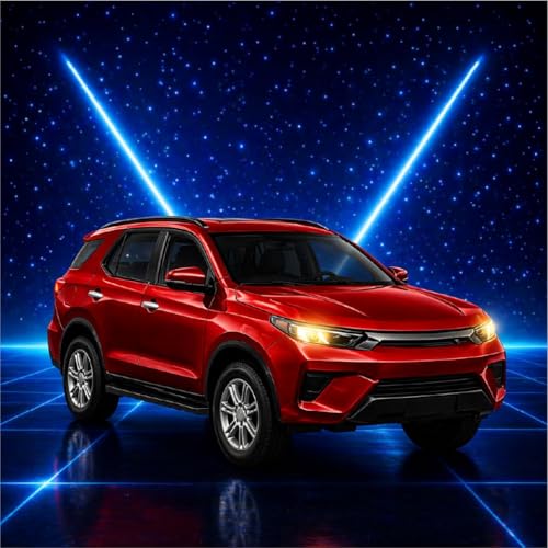 Image of Pringo Fortuner Toy Car for Kids (Red) - 1:36 Scale Diecast Metal SUV with Pull Back Action | Two Side Openable Doors | Light & Sound Effects | Model Car Toy for Boys & Girls 3+ Years