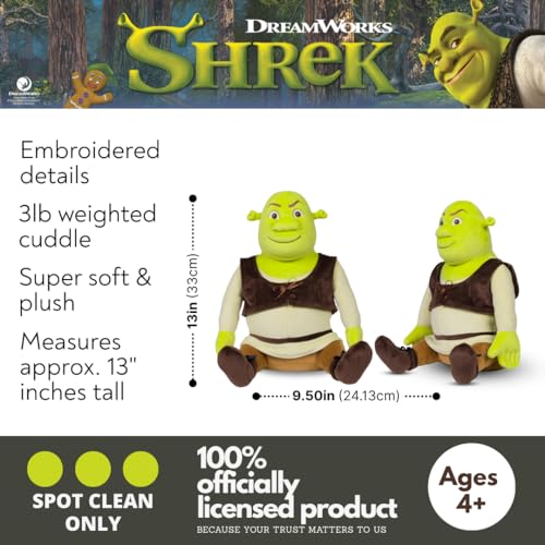 Image of Franco Calm Shrek Orge Bedding Super Soft Plush Calming 3Lb Weighted Cuddle Pillow Buddy, Comfort Pillow (Officially Licensed Product)