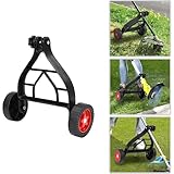 String Trimmer Wheel Attachment, Push Weed Eater with Wheels, Mower Support Wheel, Auxiliary Wheel, For Most Shoulder Mowers, Electric Mowers and Gas Skewer Trimmers on the Market (BlackPlastic, 26mm)