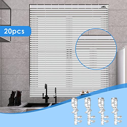 Prasacco 20 Pieces Valance Clips For Blinds, Hidden Blind Clipsclear Plastic Window Blind Accessories Blind Valance Replacement Clips Plastic Valance Retainer Clips For Home Window Blinds #TOP4