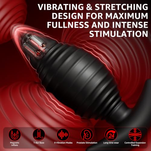 Inflatable Vibrating Butt Plug for Prostate Pleasure 9 Modes - Image 3