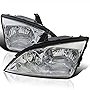 Spec-D Tuning Headlights Chrome Compatible with Ford Focus 2005-2007 L+R Pair Head Light Lamp Assembly