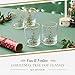 Spode Christmas Tree 14oz Double Old Fashioned Glasses, Set of 4 - Festive Holiday Drinkware with Rustic Christmas Design, Excellent for Whiskey at Holiday Gatherings & Cozy Celebrations