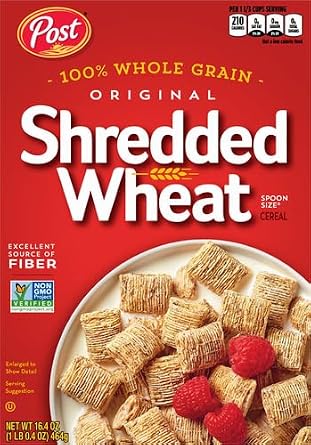 Post Shredded Wheat Cereal The Original Spoon Size, 16.4 oz