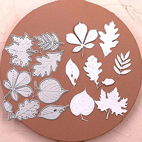 YunTrip Stanzformen für Kartenherstellung, Blätter, Metall, Stanzschablone für DIY Scrapbooking, Alben, Prägung, Foto, Basteln, Papierkarten, dekorative Bastelarbeiten Cover