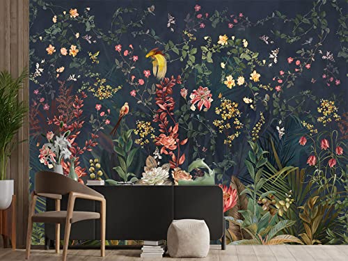 Cliouar-Idyllic Flower Girl Room Wallpaper Mural Bedroom Living Room Decor 103" X 69"(Not Self-Adhesive) #TOP1