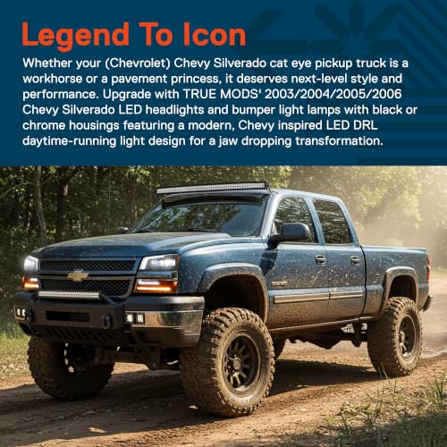 Image of TRUE MODS Full LED Headlight Assembly for 2003-2006 Chevy Silverado 1500