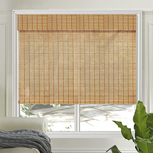 Letau No Drill No Tools Wood Cordless Window Shades Blinds,