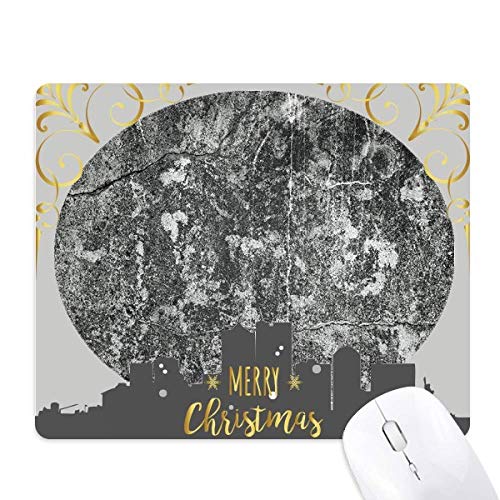 Tapis de souris de Noël en caoutchouc pour bureau ambiance pierre sombre