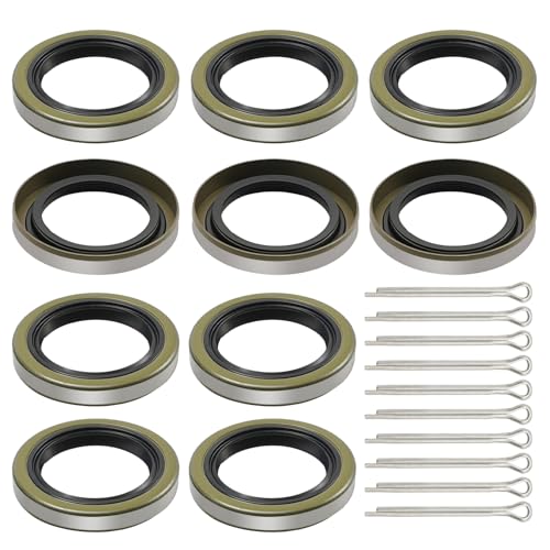 Newnessai 10Pcs Trailer Axle Hub Wheel Grease Seals,