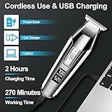 KEMEI Men's LCD Display Bald Hair Clipper Professional Beard Hair Trimmer Tools Cordless Electric Haircut Machine Rechargeable - Image 4