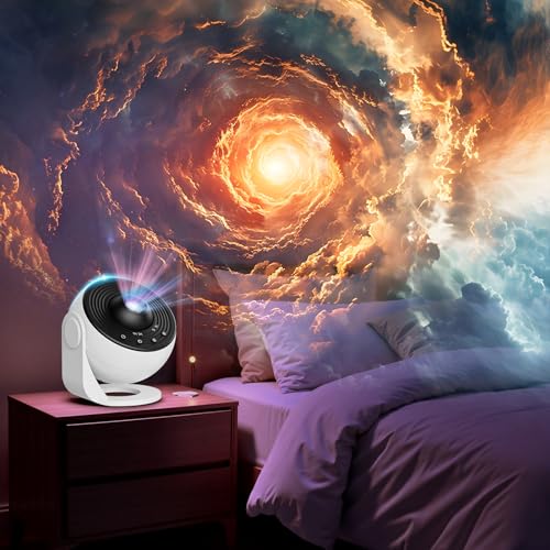 ACICILI Sternenhimmel projektor, 13 in 1 Galaxy Projector, astronaut projektor mit Timer, Planetarium Projector für Room Decor, Sternenprojektor Weihnachtsgeschenke für Kinder Erwachsene-Weiß